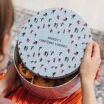 Personalised Winter Christmas Cake Tin by Clouds and Currents