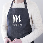 Name Initial Denim Apron by Clouds & Currents