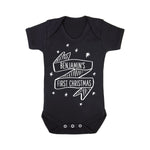 Personalised First Christmas Stars Baby Bodysuit by Clouds and Currents