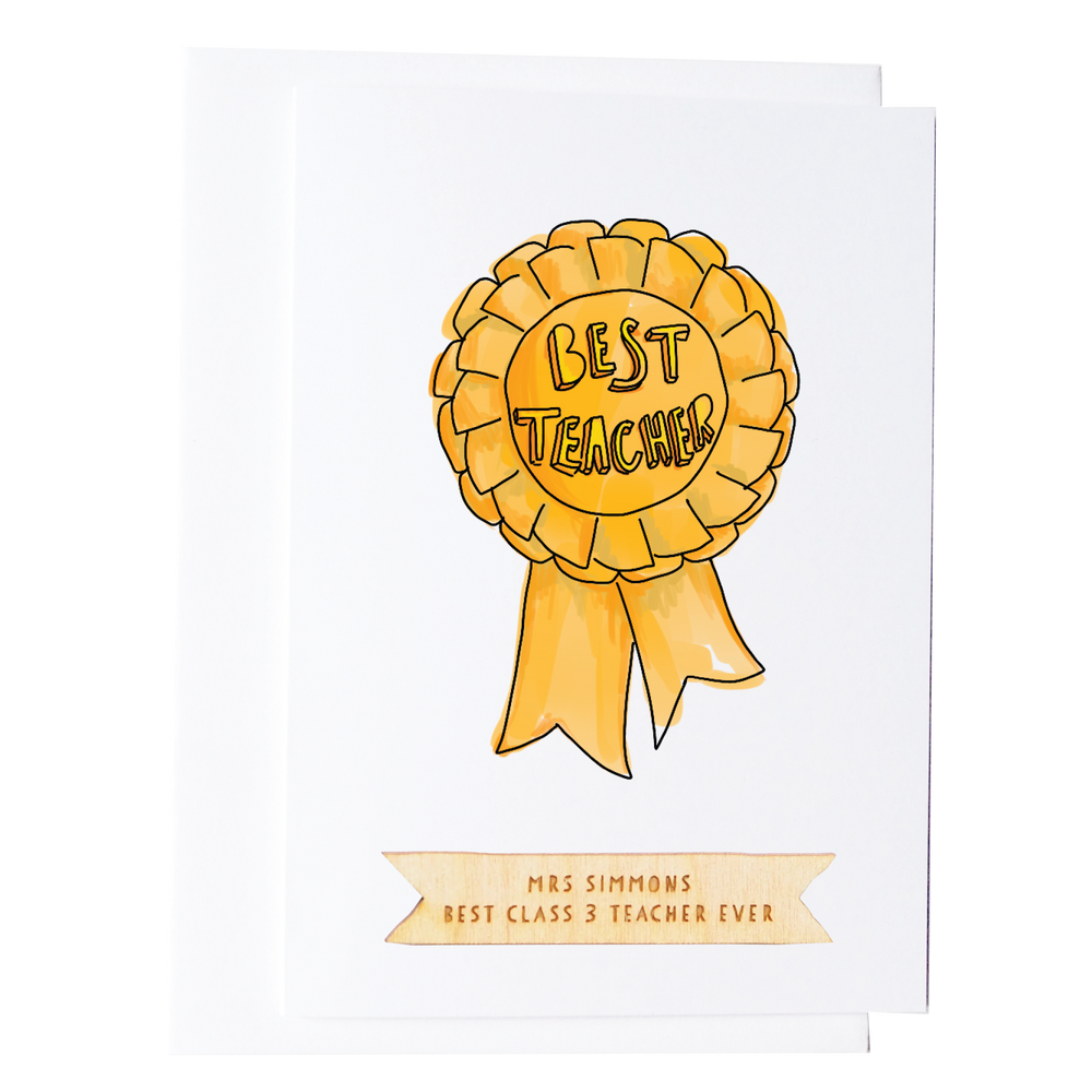 Personalised Best Teacher Thank You Card by Clouds and Currents