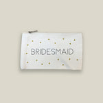 SAMPLE 'Bridesmaid' Gold Design Makeup Bag