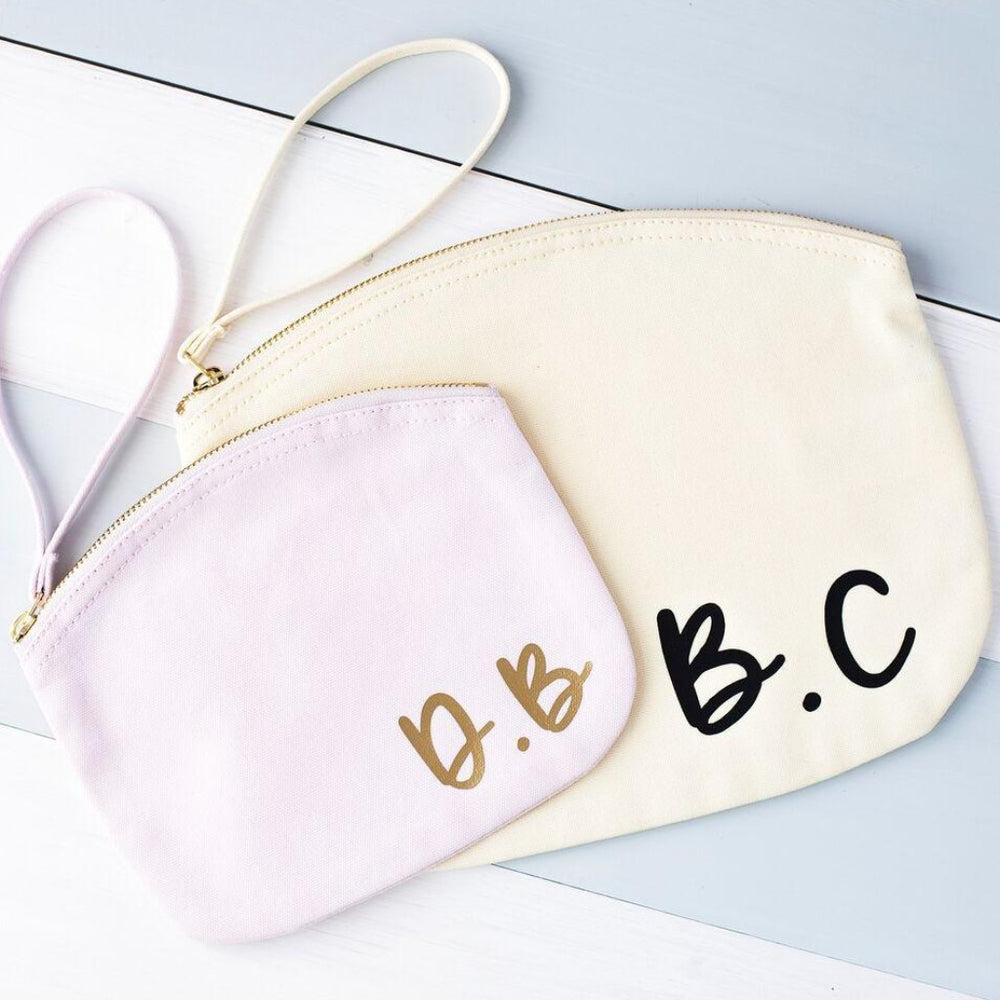 Initials Pastel Makeup Bag by Clouds & Currents