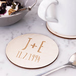 Couples Wedding Date Coasters by Clouds & Currents