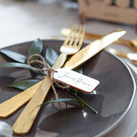 Wooden Luggage Tag Place Setting by Clouds & Currents