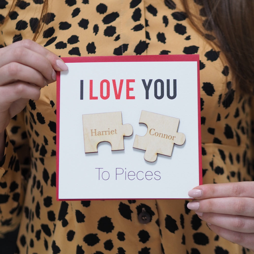 Love You To Pieces Magnet Card by Clouds and Currents