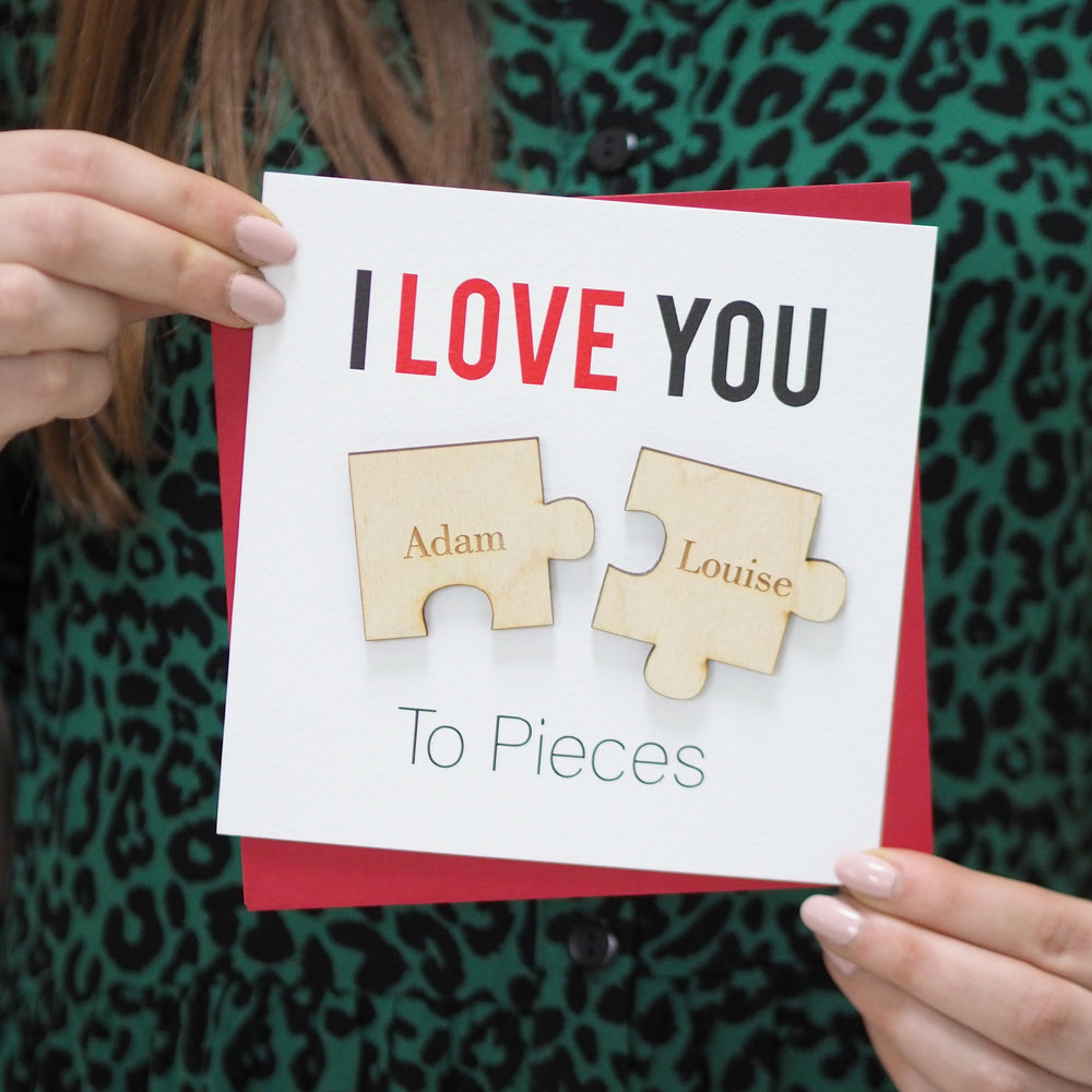 Love You To Pieces Magnet Card by Clouds and Currents