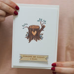Personalised Five Year Wood Anniversary Card by Clouds & Currents