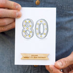 Personalised 80th Birthday Card by Clouds and Currents