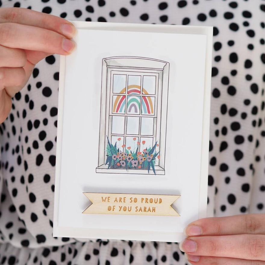 Personalised Rainbow Appreciation Card by Clouds and Currents