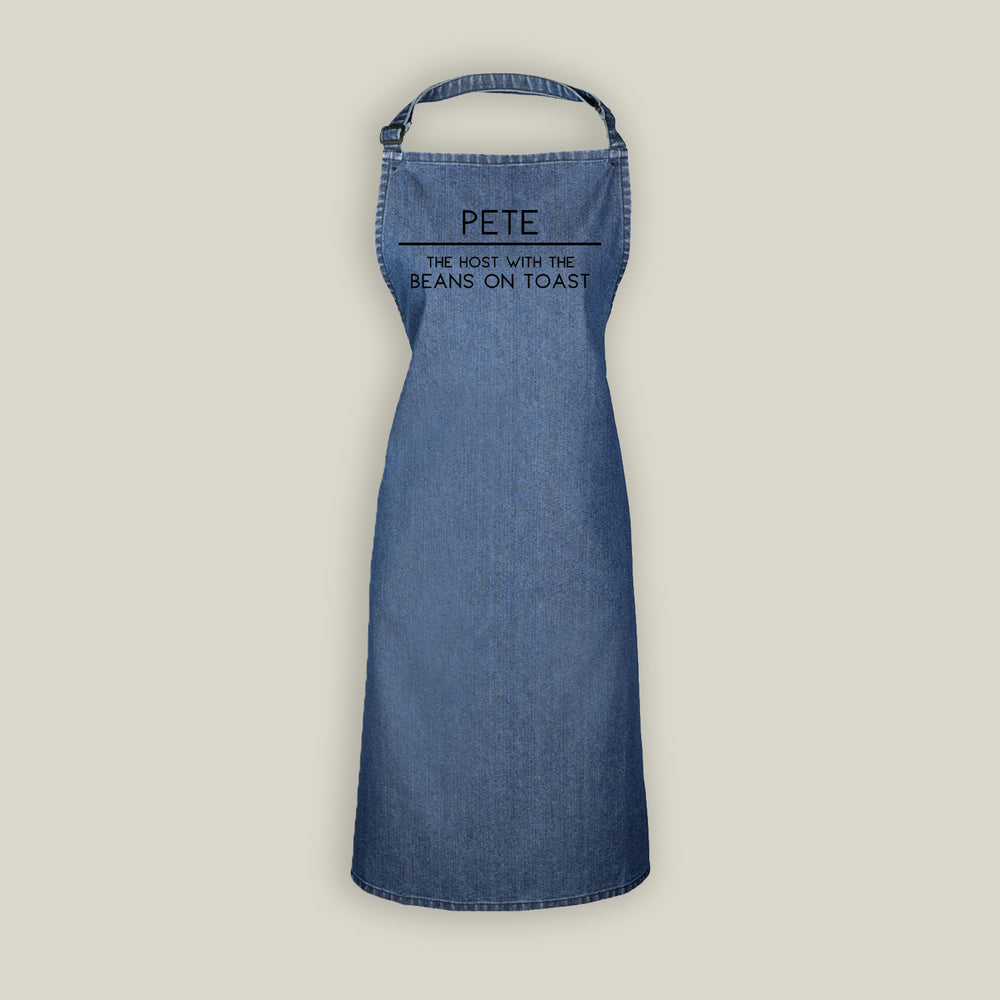 SAMPLE Apron 'Pete The Host With The Beans On Toast'