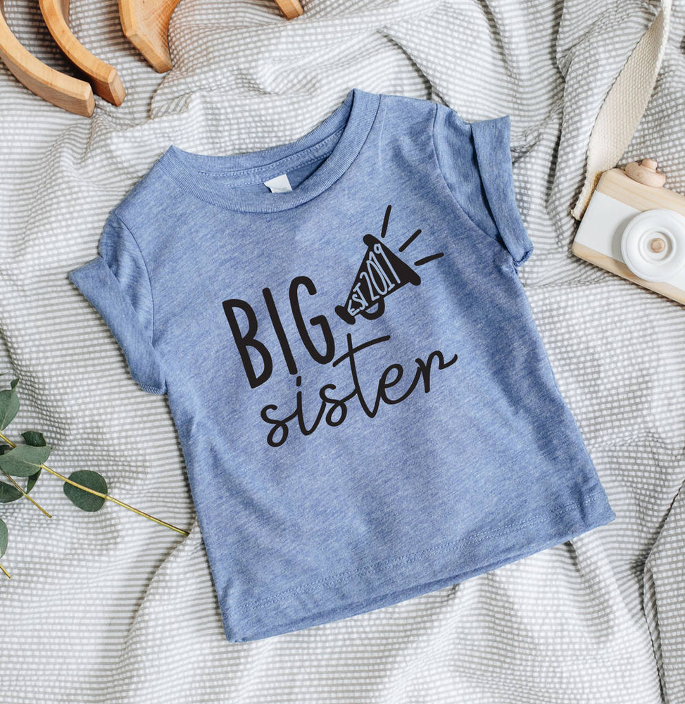Big Sister Birth Announcement Shirt by Clouds and Currents