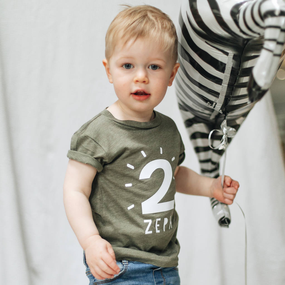 Kid's Birthday T Shirt by Clouds & Currents