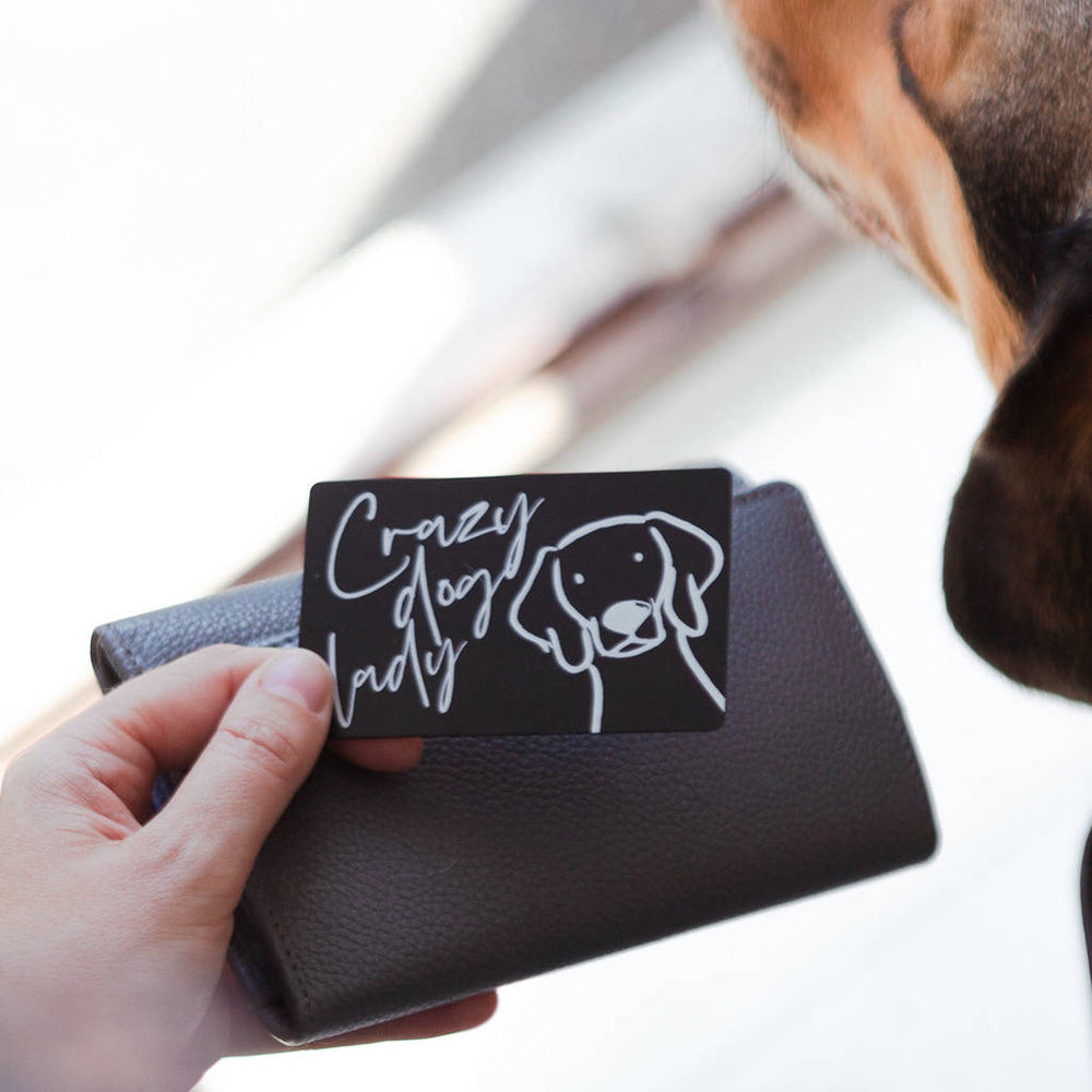 Crazy Dog Lady Keepsake Wallet Card by Clouds and Currents