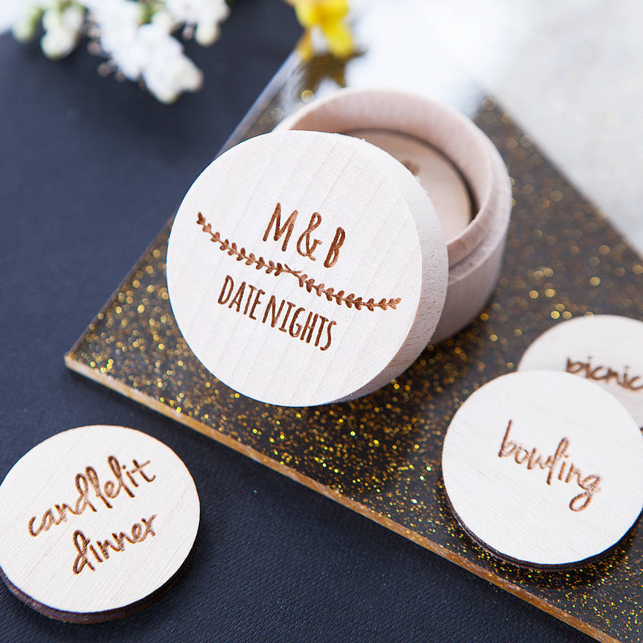 Personalised Date Night Tokens BoxClouds and Currents