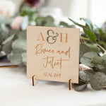 Wedding Date Table Names Sign