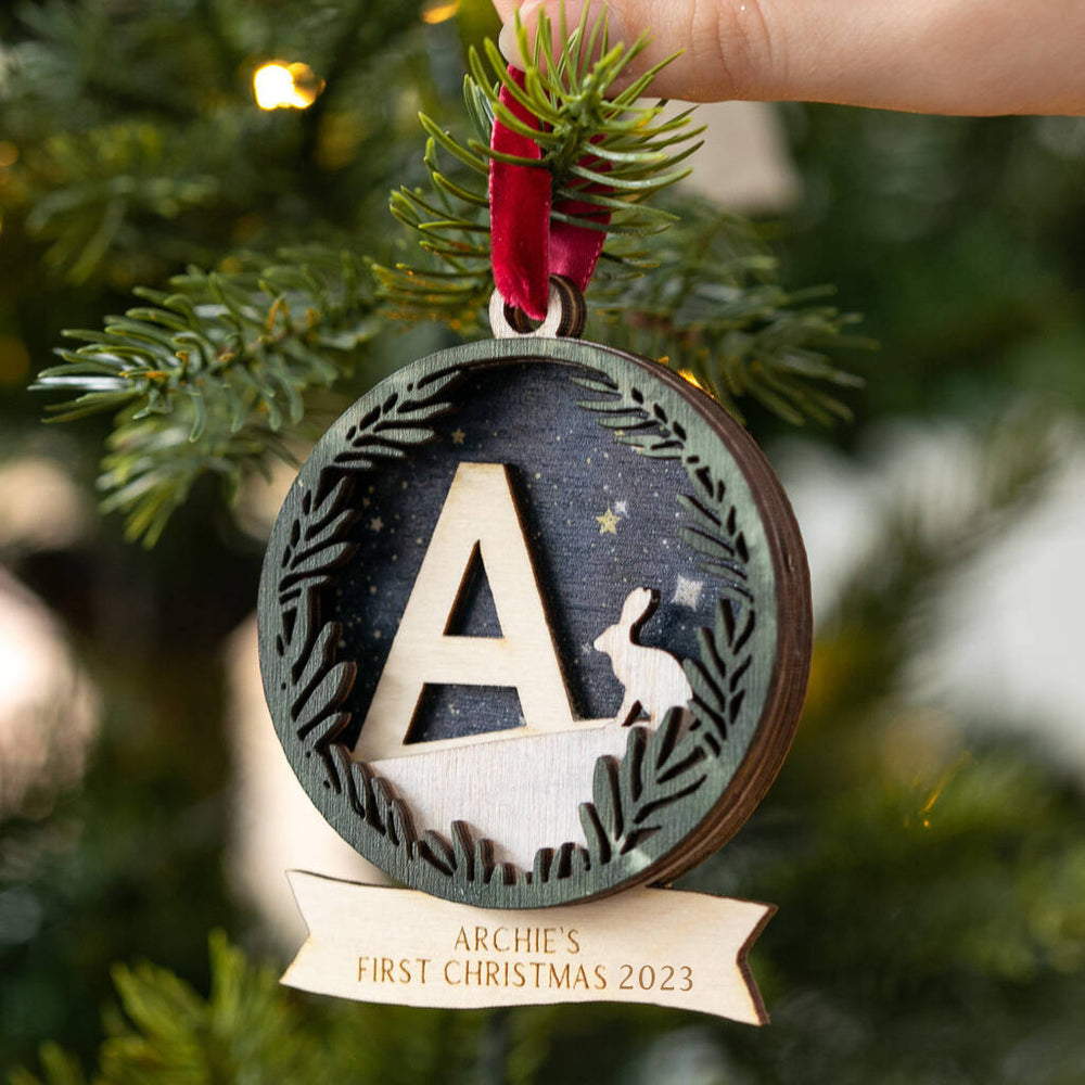 Personalised Initial First Christmas Decoration
