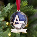 Personalised Initial Bear Christmas Decoration
