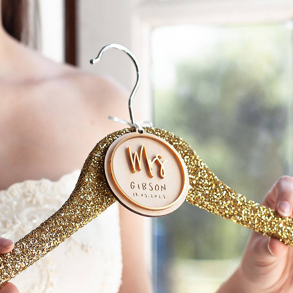 Mrs Bridal Wedding Hanger Charm