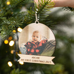 Personalised My First Christmas Photo Bauble