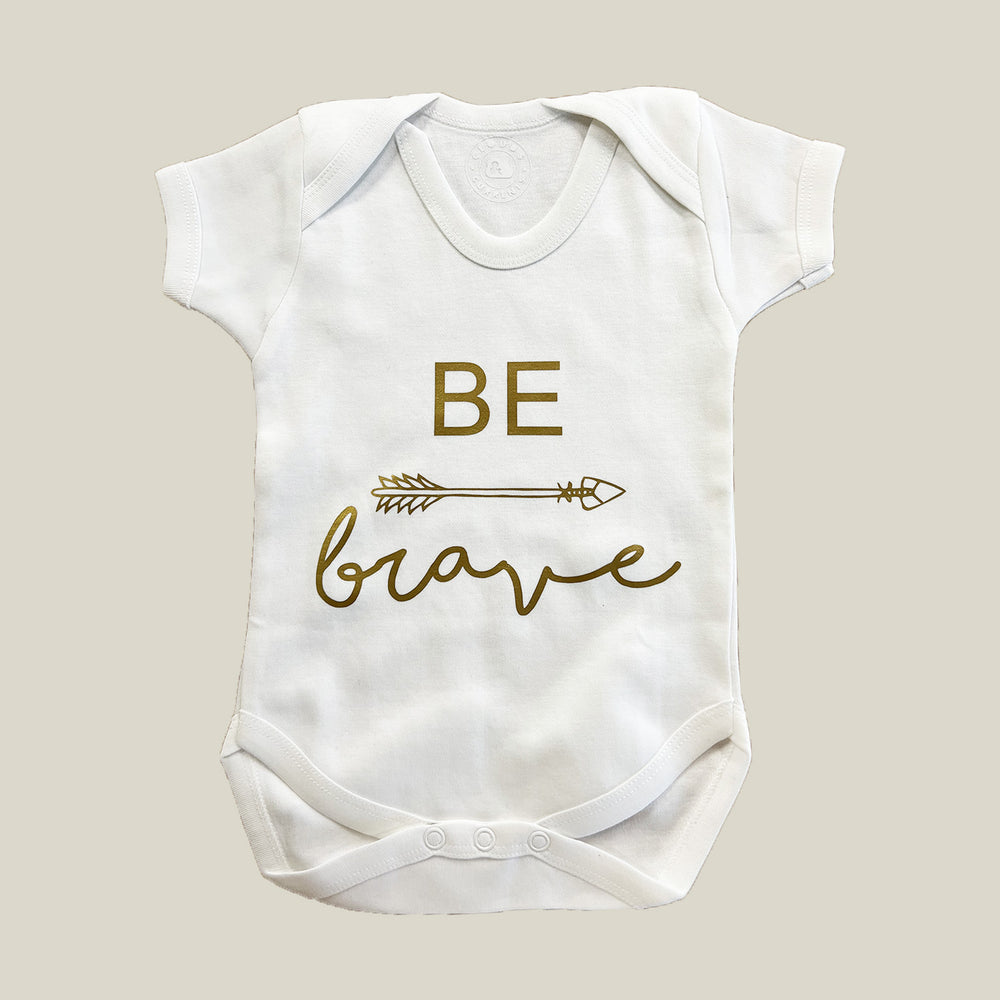 SAMPLE 0-3 Months 'Be Brave' Baby Grow