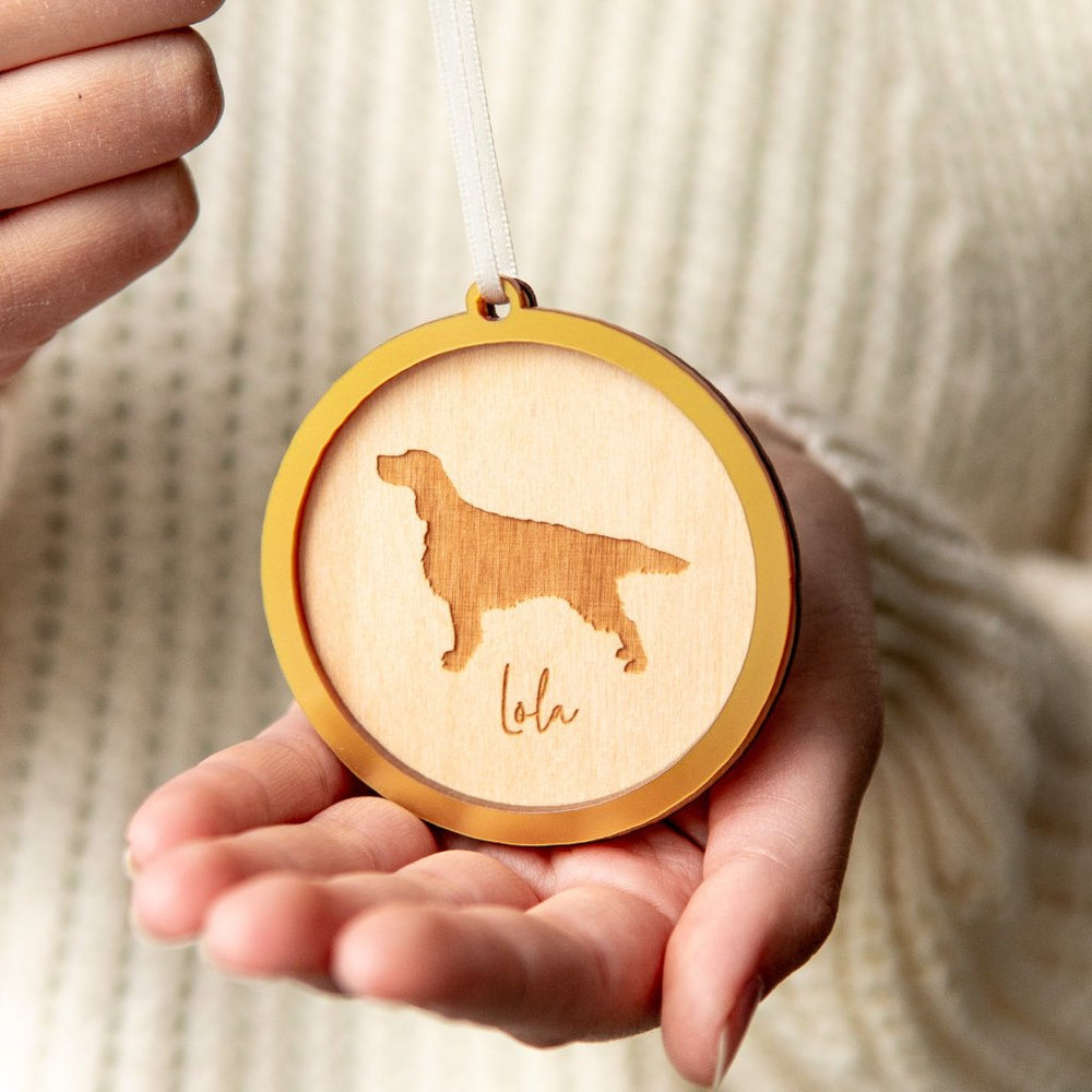 Pet Silhouette Christmas Bauble by Clouds & Currents