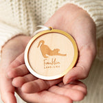 Pet Silhouette Christmas Bauble by Clouds and Currents