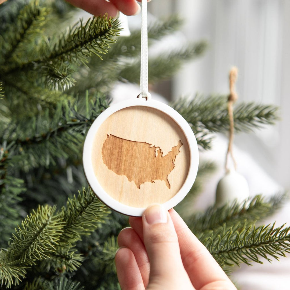Christmas Country Map Bauble by Clouds & Currents