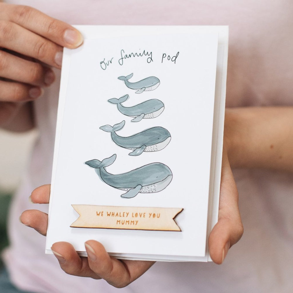 New Family Whale Pod Card by Clouds & Currents