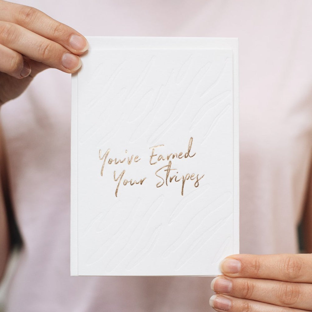 You've Earned Your Stripes New Mum Card by Clouds & Currents