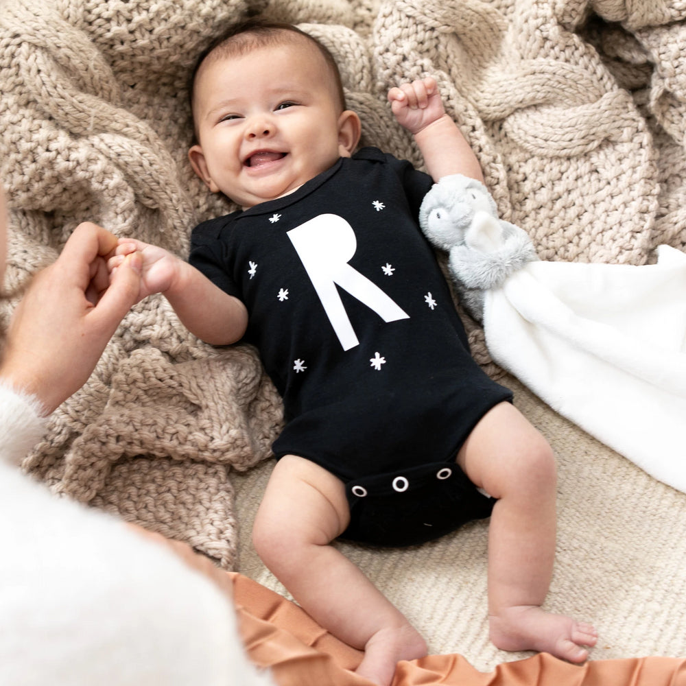 Personalised Initial First Christmas Baby Bodysuit