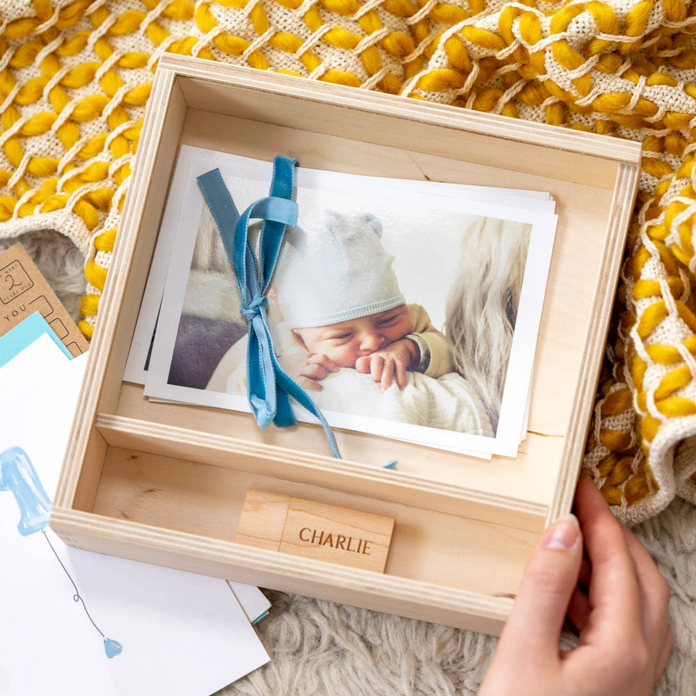 Personalised Baby Photograph Keepsake Box by Clouds & Currents