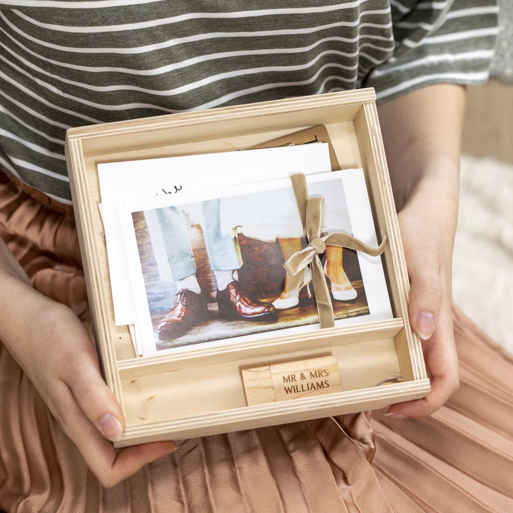 Personalised Wedding Photograph Memory Box by Clouds & Currents