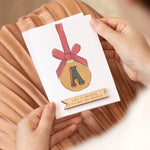 Personalised Initial Bauble Christmas Card