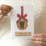 Personalised Initial Bauble Christmas Card by Clouds & Currents