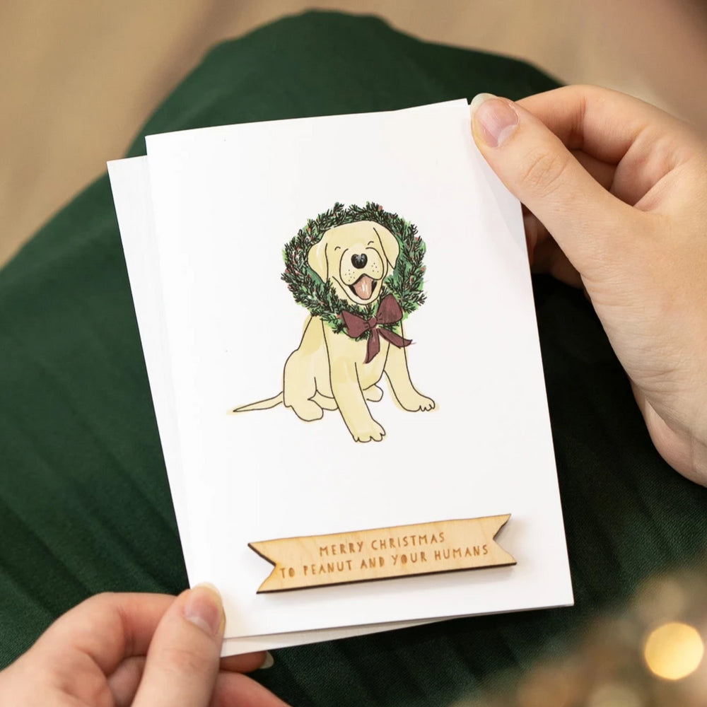 Personalised Labrador Dog Christmas Card