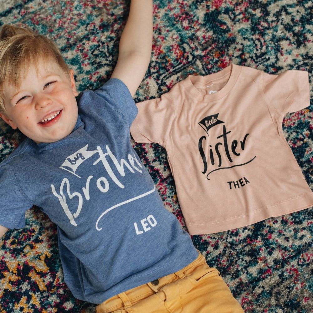 Personalised Flag Sibling Shirt Set by Clouds and Currents