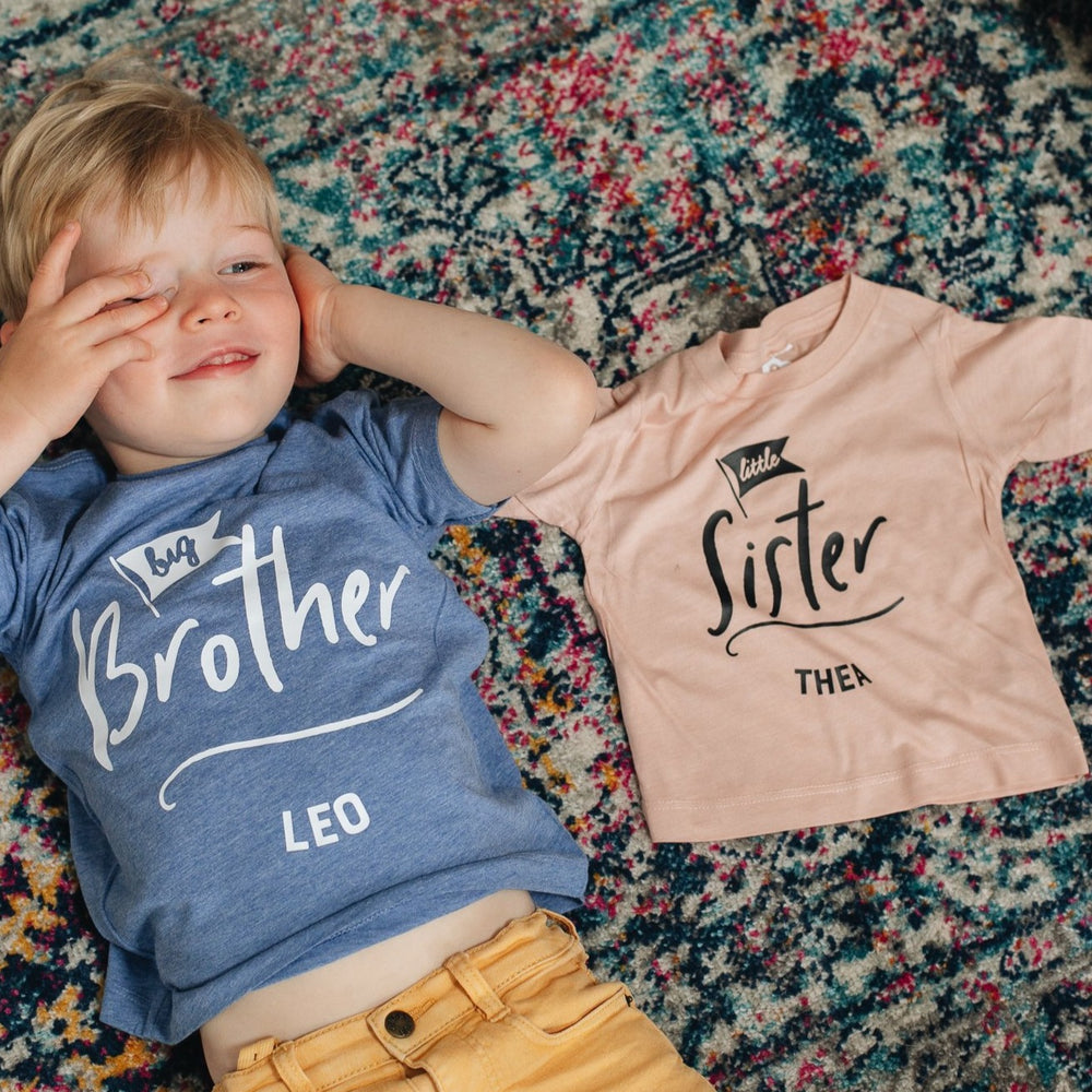 Personalised Flag Sibling Shirt Set by Clouds & Currents