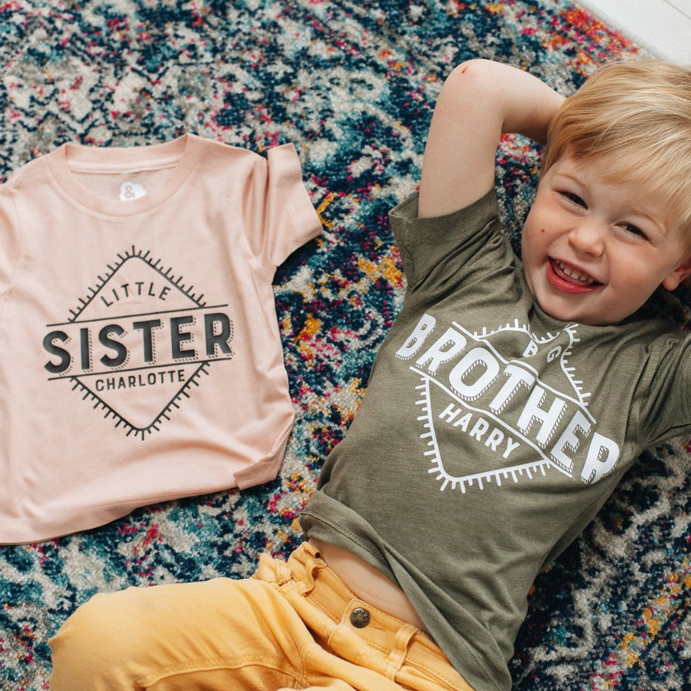 Personalised Sibling Shirt Set by Clouds & Currents