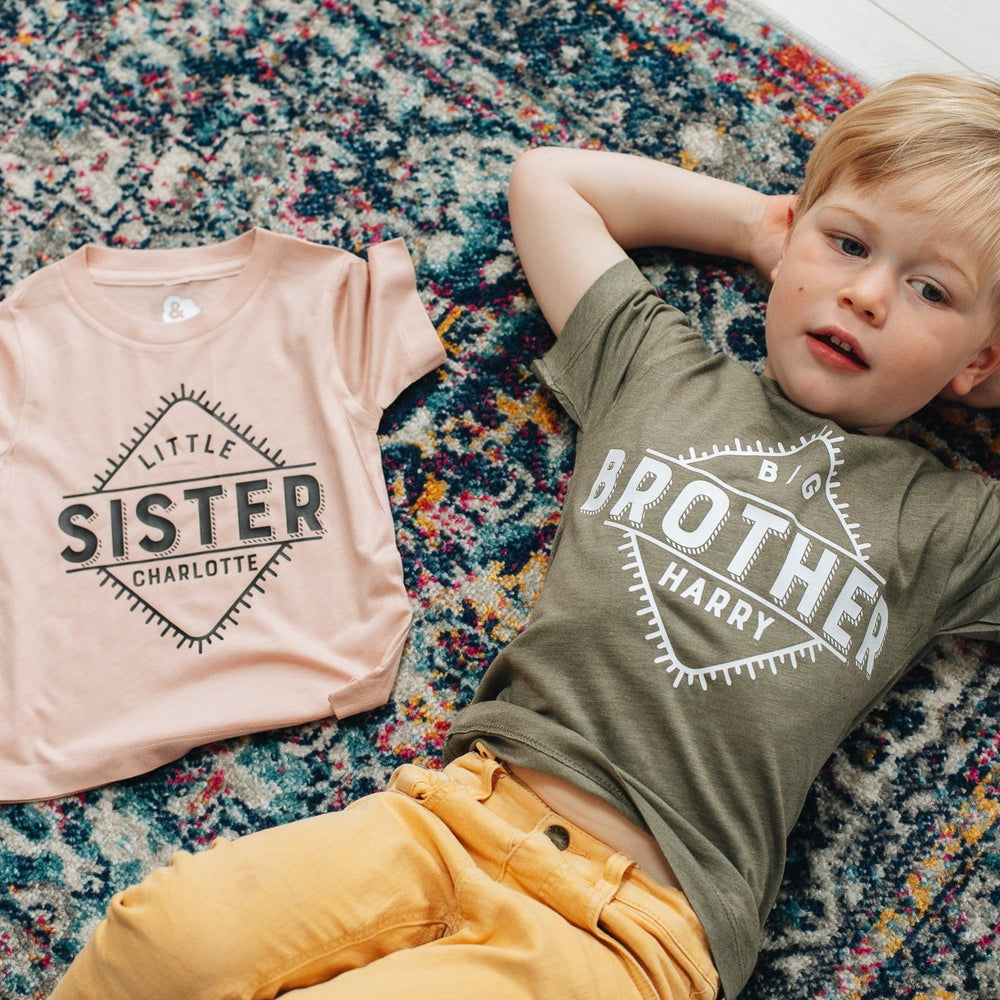 Personalised Sibling Shirt Set by Clouds and Currents