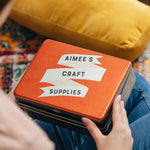 Personalised Craft Storage Tin by Clouds and Currents