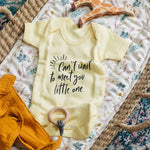 Can't Wait To Meet You New Baby Babygrow by Clouds and Currents