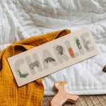 Personalised Animal Alphabet Nursery Sign by Clouds and Currents