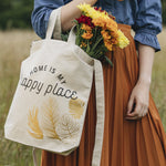 Home Is My Happy Place Tote Bag and Makeup Bag Set by Clouds and Currents