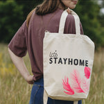 Let's Stay Home Tote Bag and Makeup Bag Set by Clouds & Currents