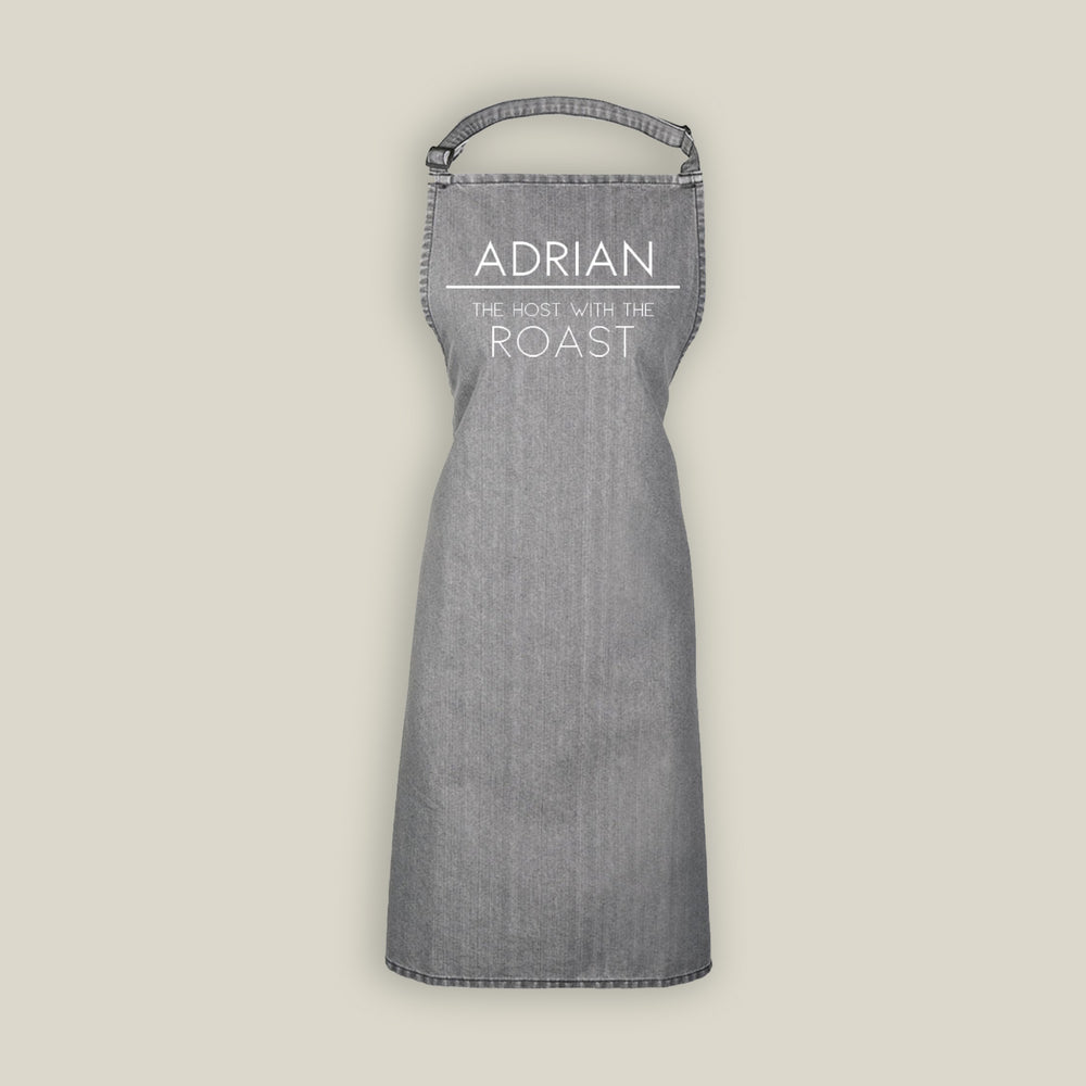 SAMPLE Apron 'Adrian The Host With The Roast'