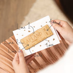Personalised Wooden Ticket Christmas CardClouds and Currents