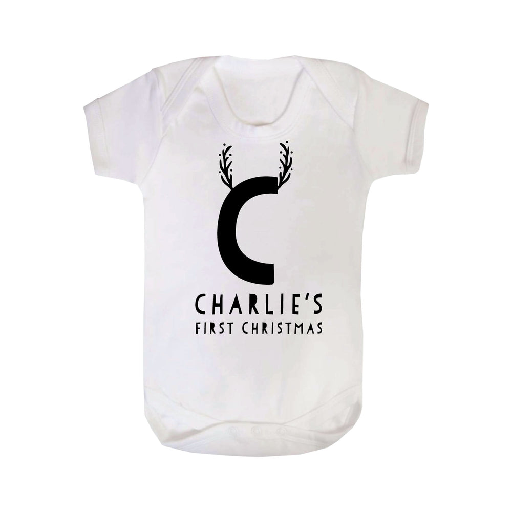 Personalised First Christmas Reindeer Bodysuit by Clouds and Currents