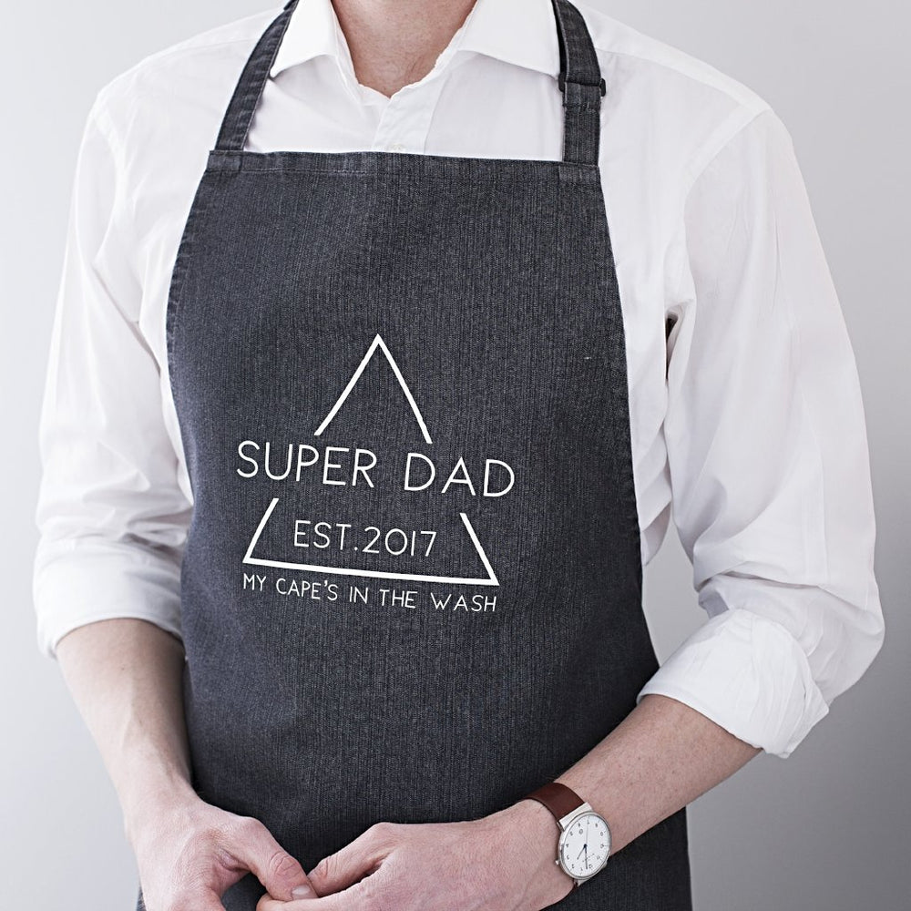 Super Dad Est. Apron by Clouds and Currents