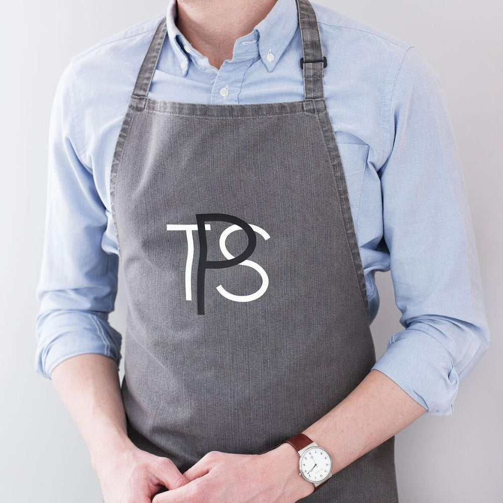 Men's Monogram Denim Apron by Clouds and Currents