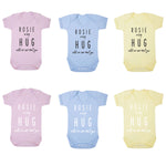 Personalised Big Hug New Baby Bodysuit by Clouds & Currents